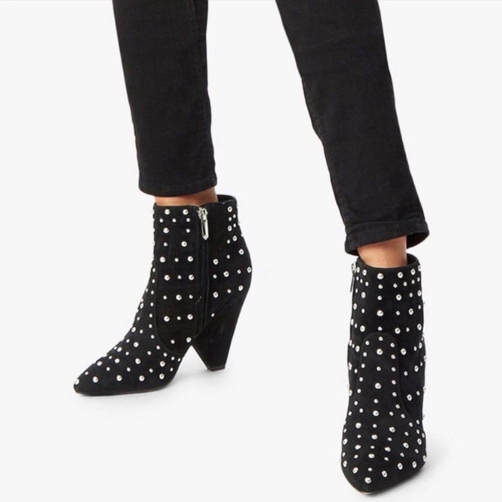 Lightly used Roya studded suede booties